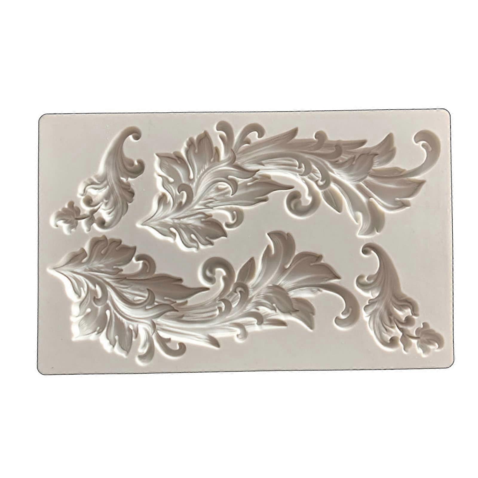 Silicone Cake Mold with Vintage Embossed Pattern for Sugar Craft and Baking Decoration