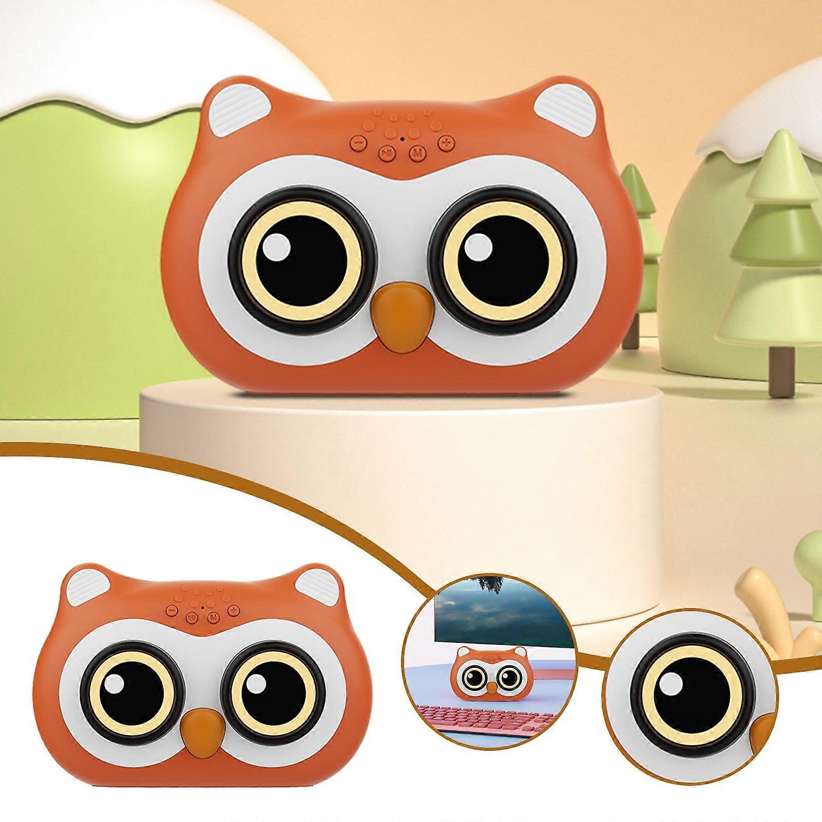 Clearance！Smart Appliances Bluetooth 5.0 New Cartoons Owl Bluetooth Speaker Cute Mini Desktop Computer Bluetooth Sound Gift