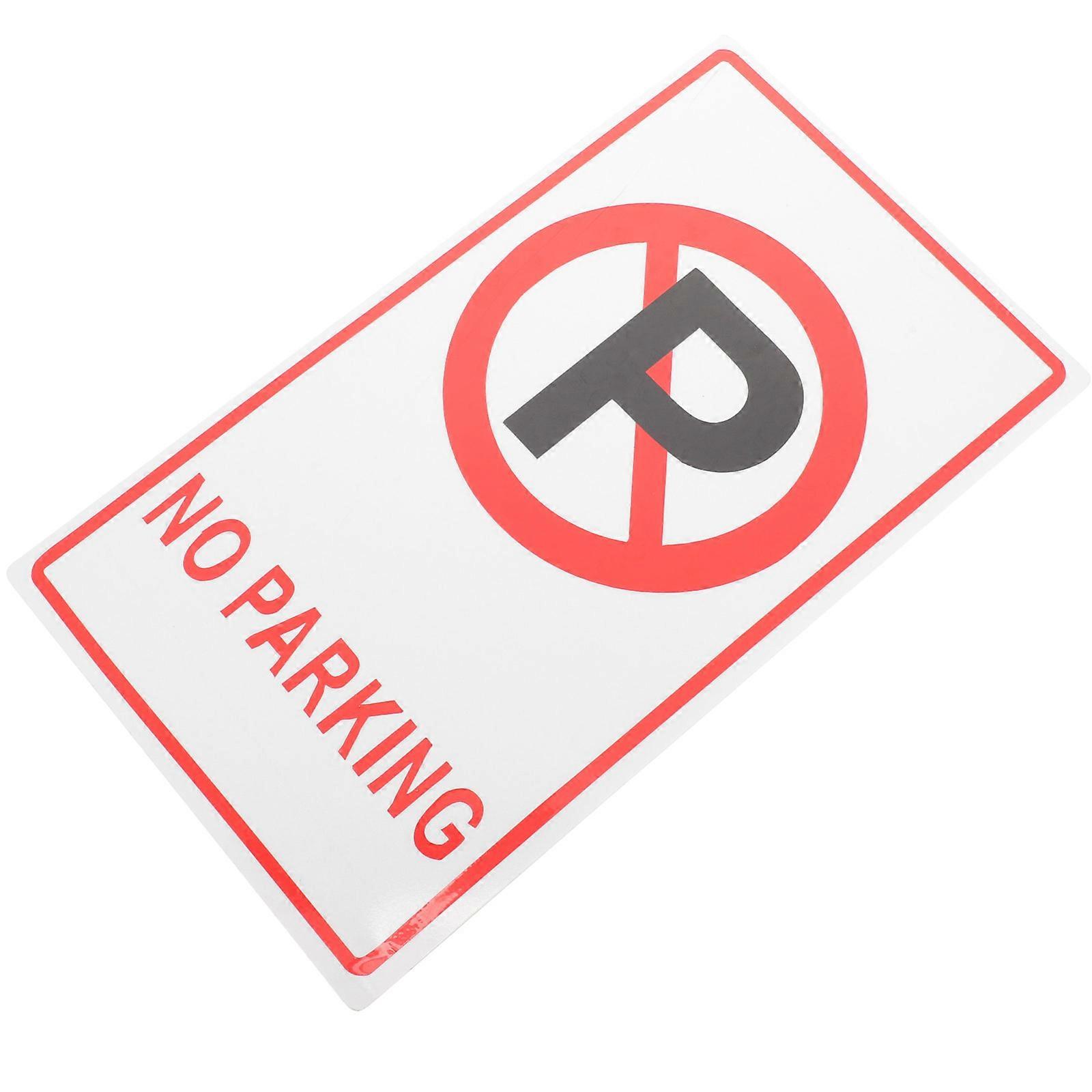 Metal No Parking Sign for Warning Traffic Use 3Pcs Assorted Color Aluminum