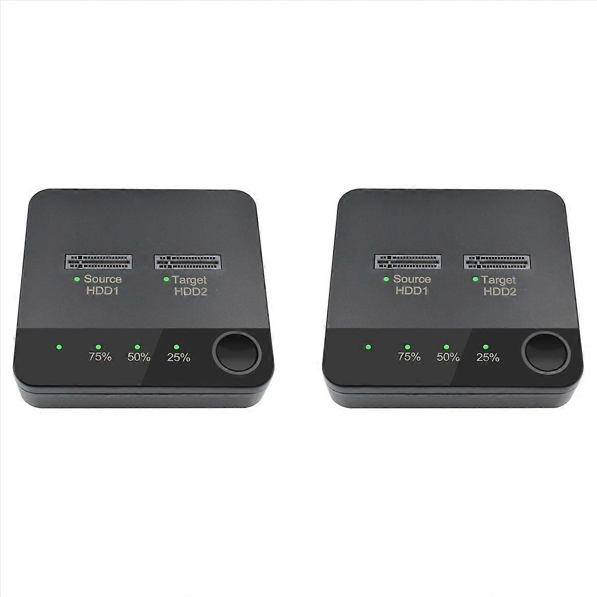 2X M.2 Duplicator M.2 Dual Bay SSD Enclosure External Hard Disk Docking Station with Clone for M2 HD