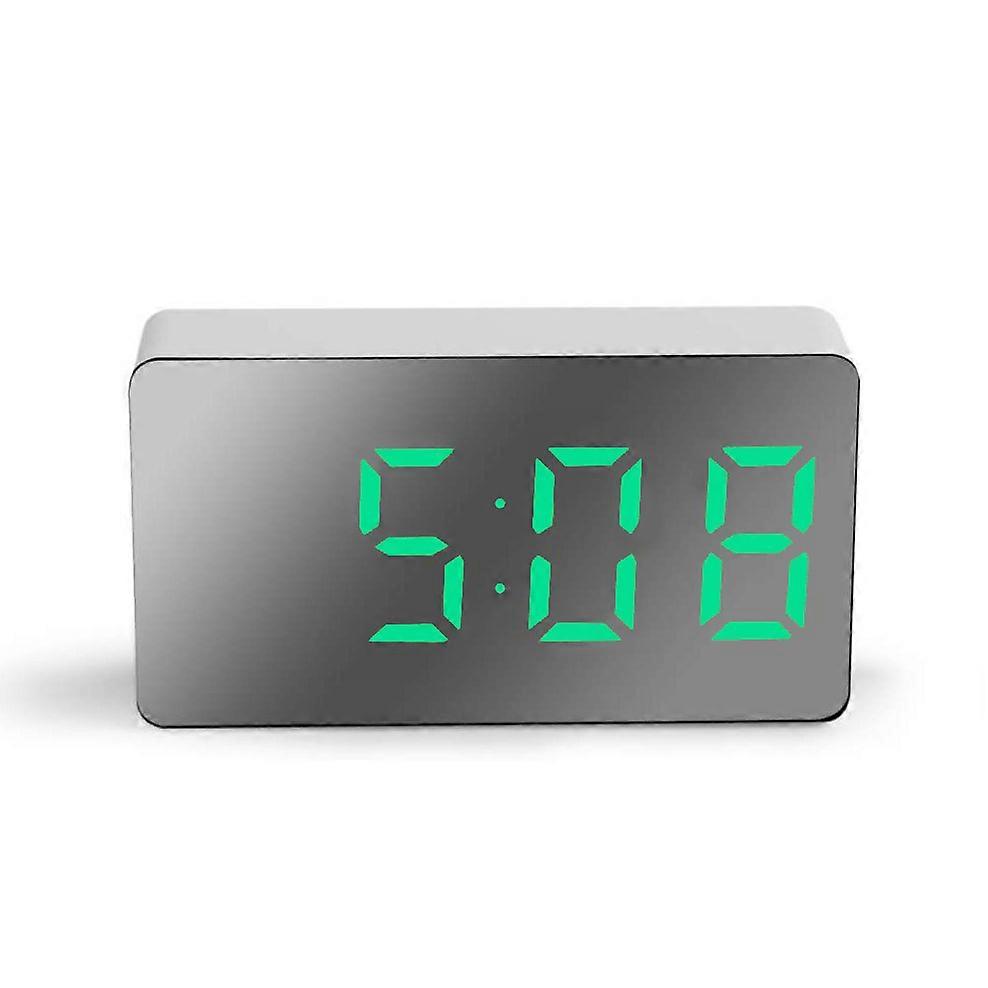 LED digital mirror alarm 12/24 hours digital date display night mode snooze function mirror alarm clock desktop decoration