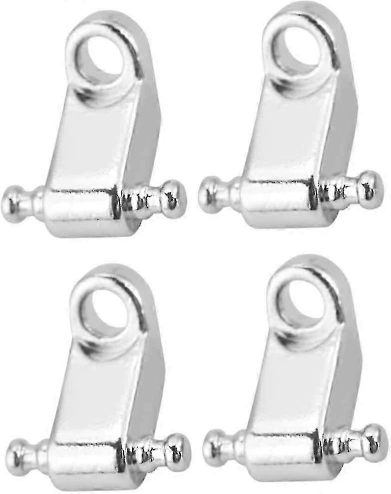 Silver 4pcs Electric Guitar Rolling String Tree Holder with Screws, Metal Guides Hardware