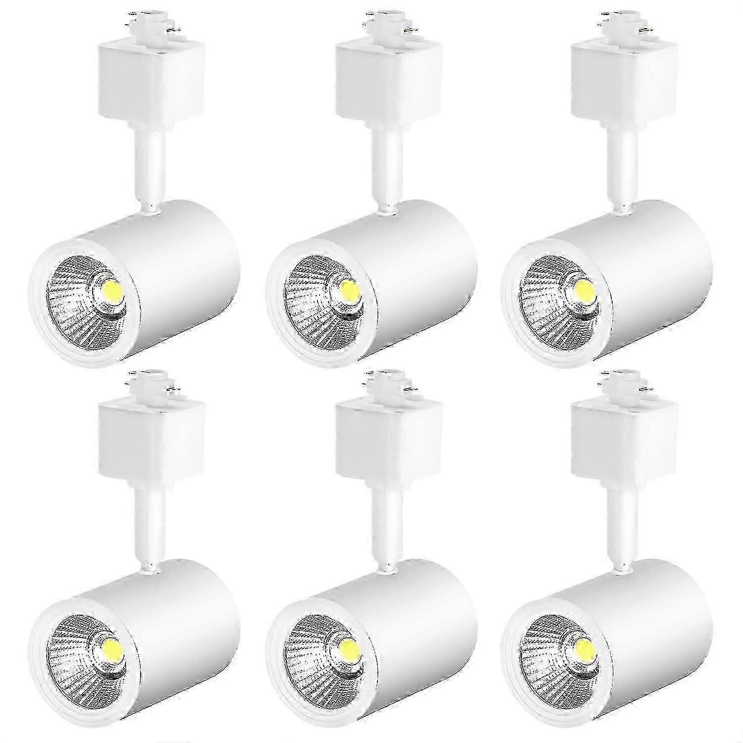 6 Pack H-Type LED Track Lighting Heads 3000K Warm White
