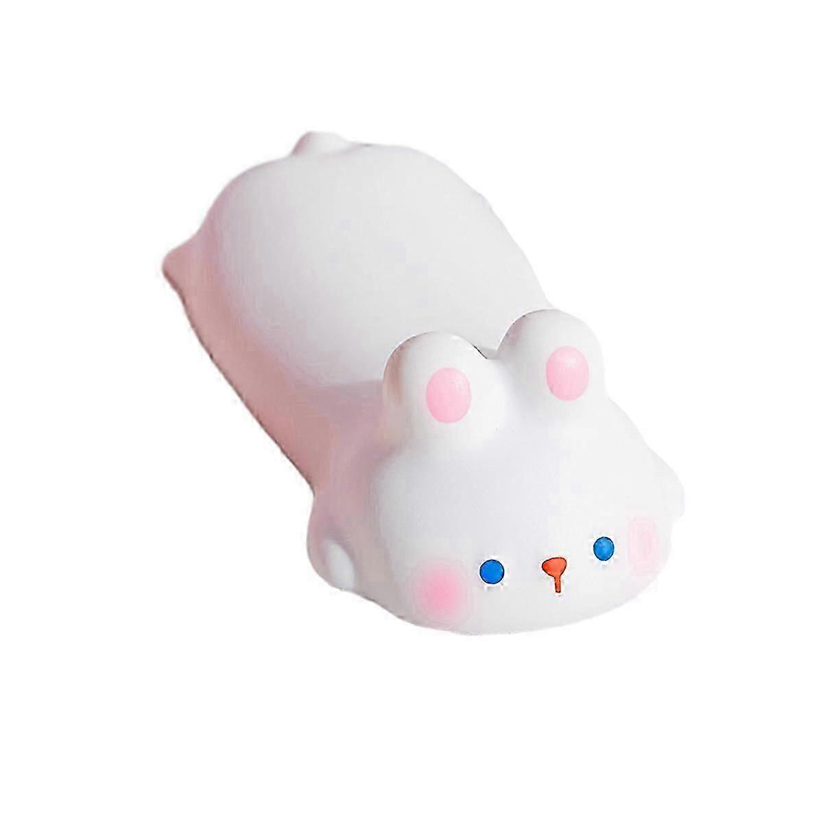 Cute mouse pad keyboard wrist rest support computer armrest office supplies PU mouse pad (white rabbit)