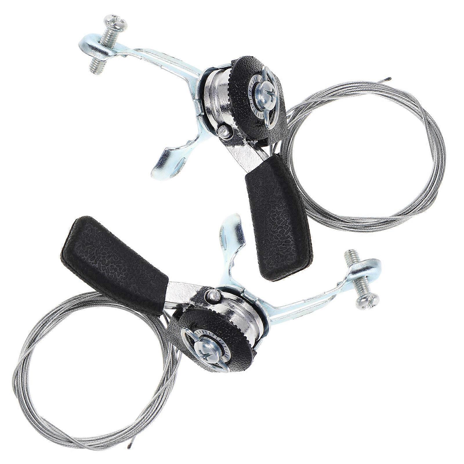 Aluminum Bike Throttle Control Cable with Handle 2Pairs Set