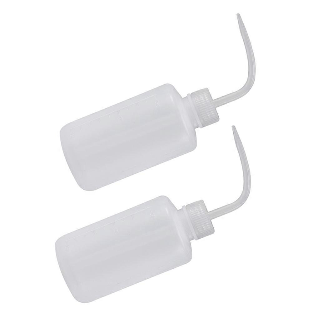White Plastic Squeeze Bottle for Cleaning 2Pcs with Narrow Neck Precision