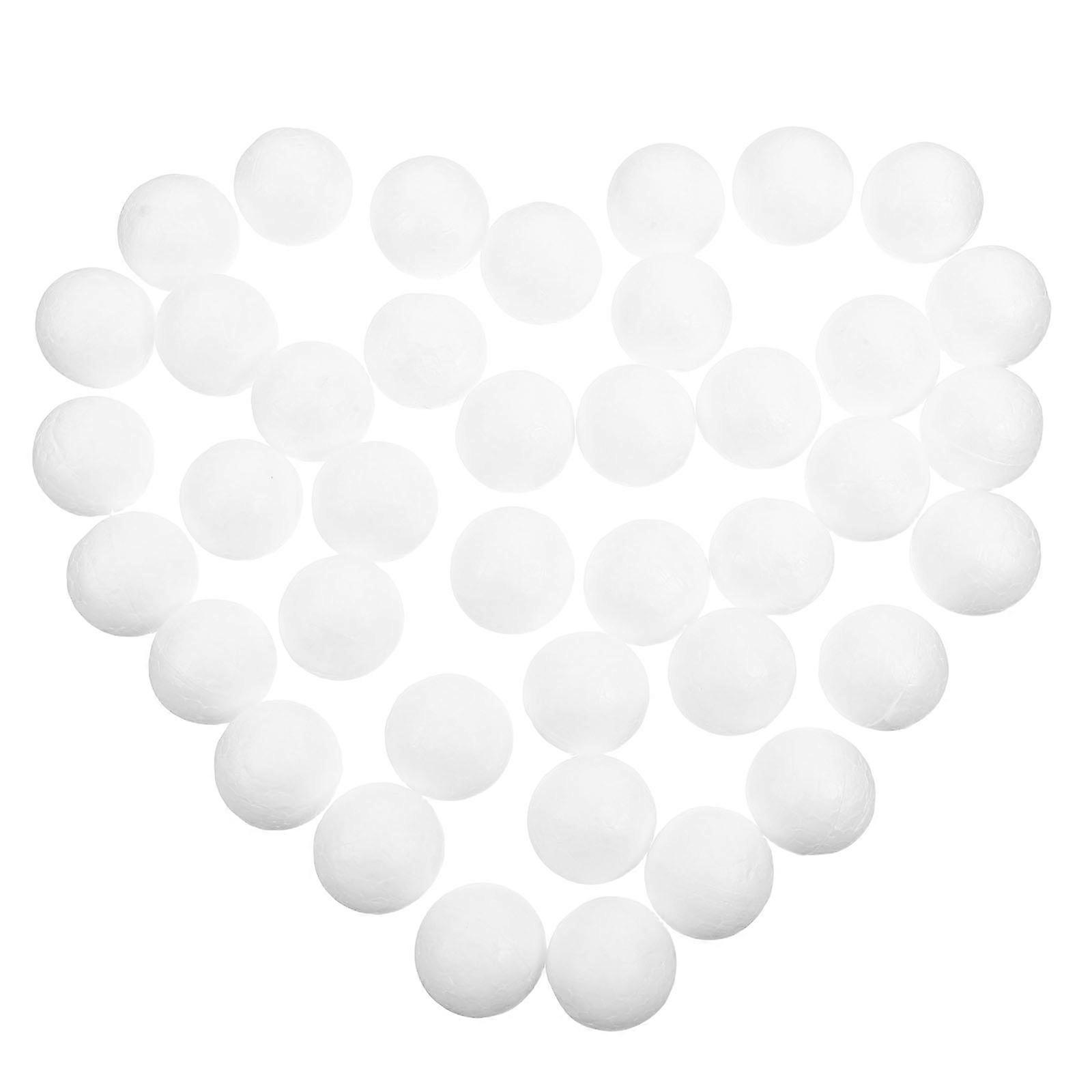 White High-Density Foam Balls for Decoration 100Pcs Craft Materials