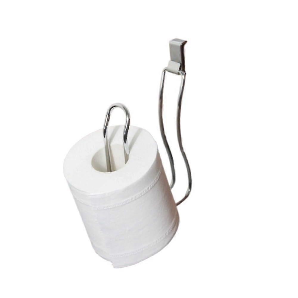 Iron Wall Mounted Toilet Paper Holder for Bathroom, SpaceSaving NoDrill Tissue Roll Storage