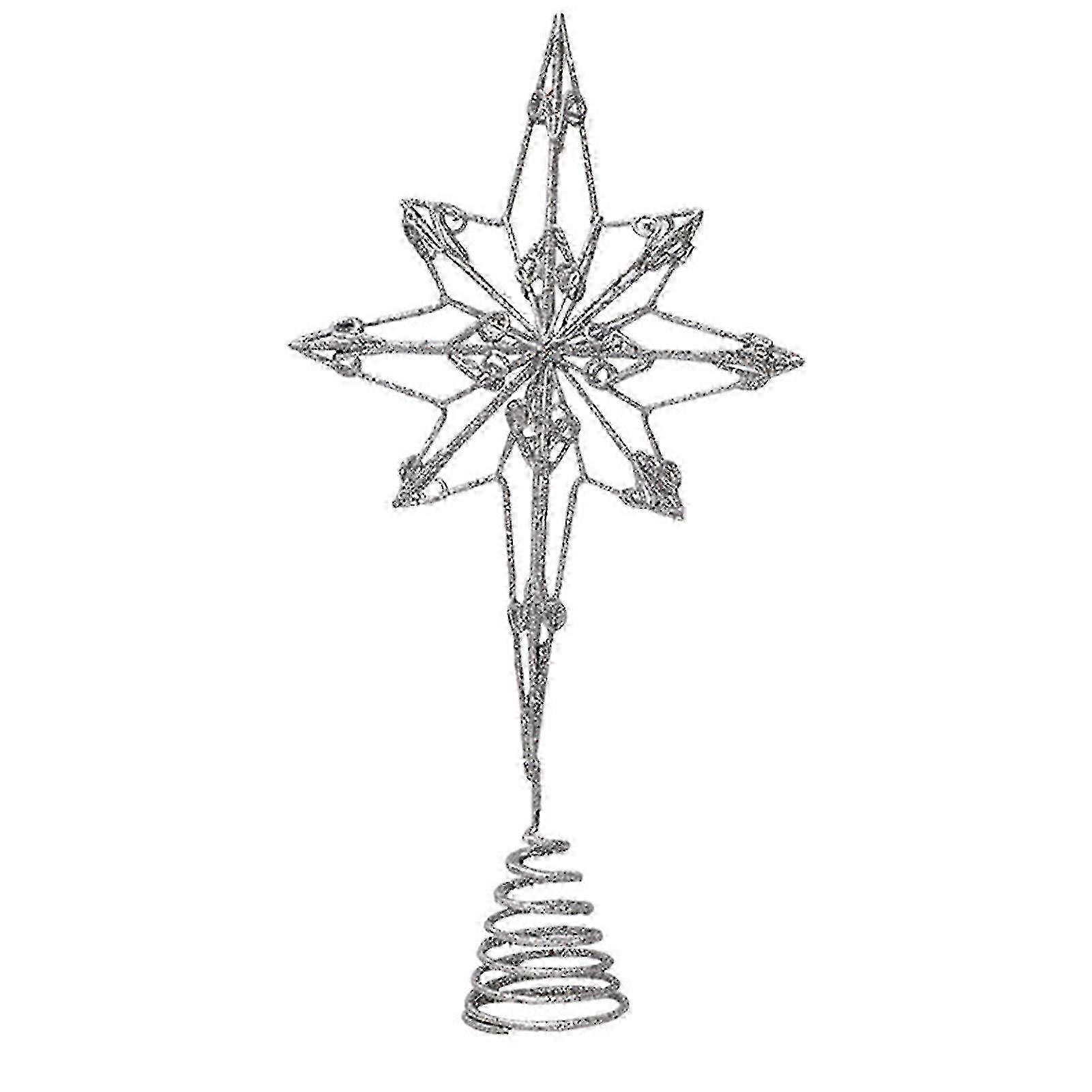 3D Hollow-Out Rustproof Christmas Tree Topper Star