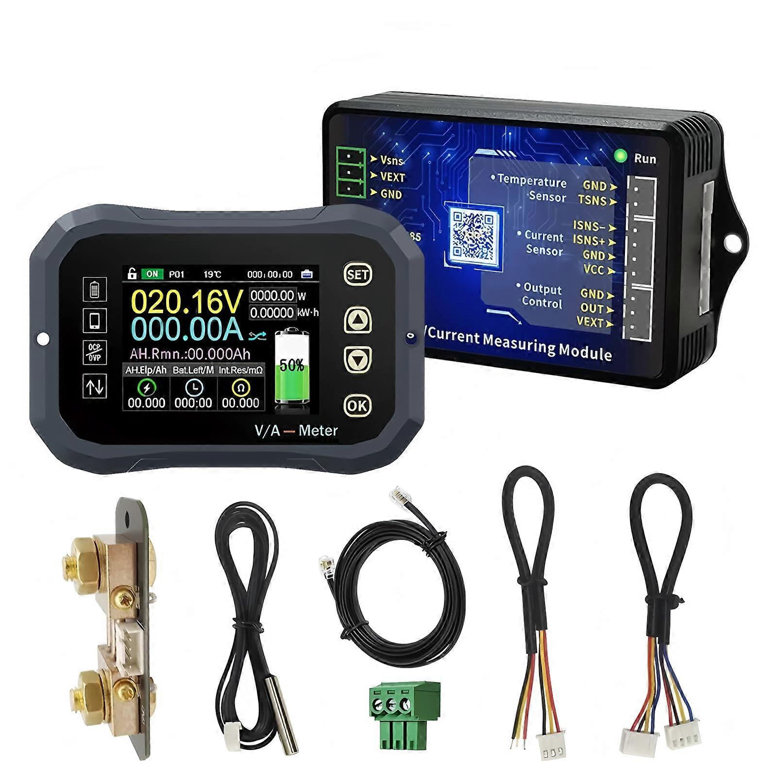 Battery Monitor Coulomb Counter 100A  Precision Bluetooth Lithium Battery Capacity Tester