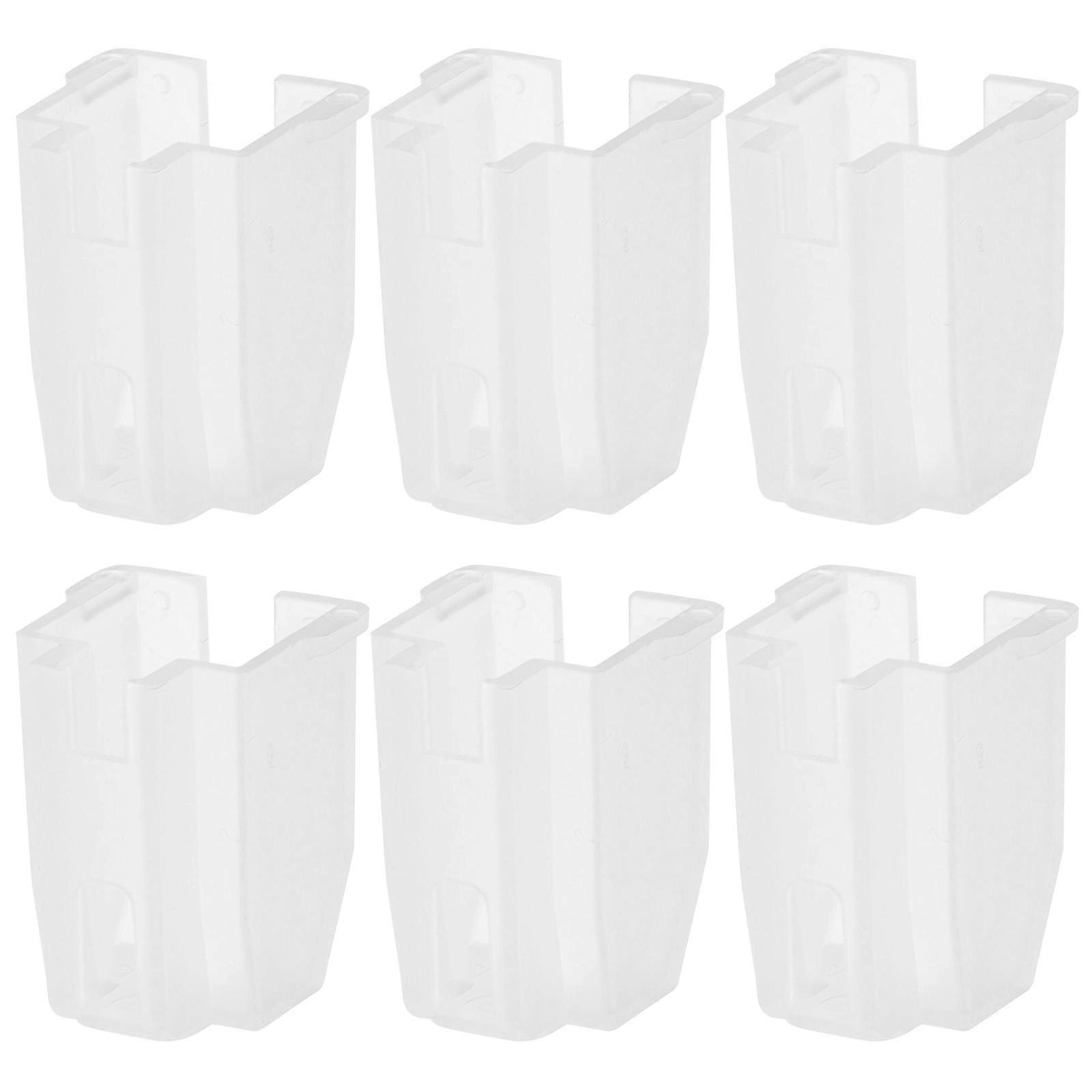 6pcs Record Player Stylus Guards for Needle Protection White Plastic Durable Anti Static