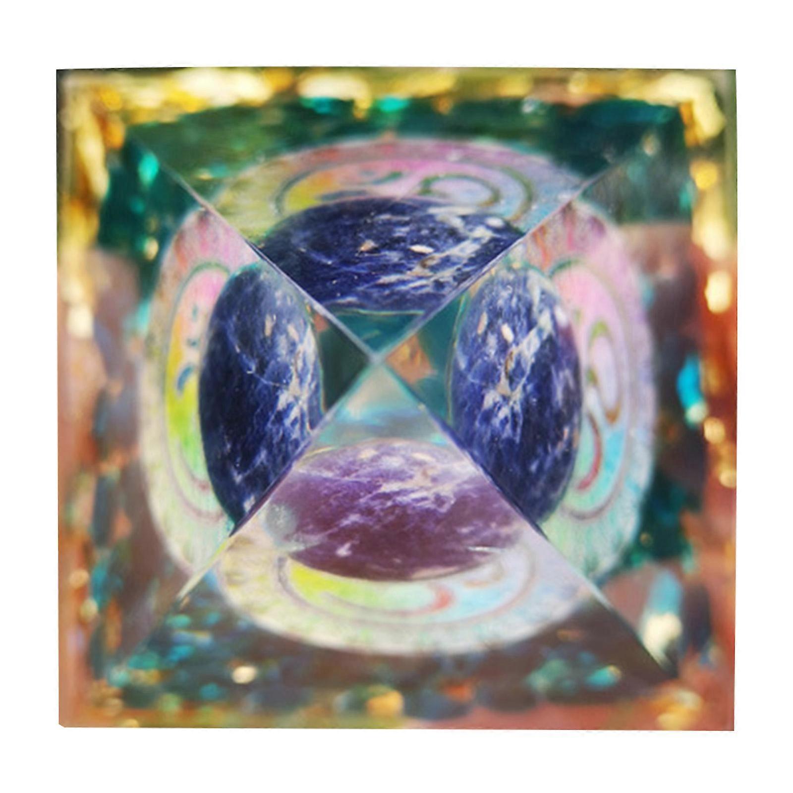Home Decor Ornament Crystal Pyramid Energy Generator Create a Calm and Positive Environment Multicolor