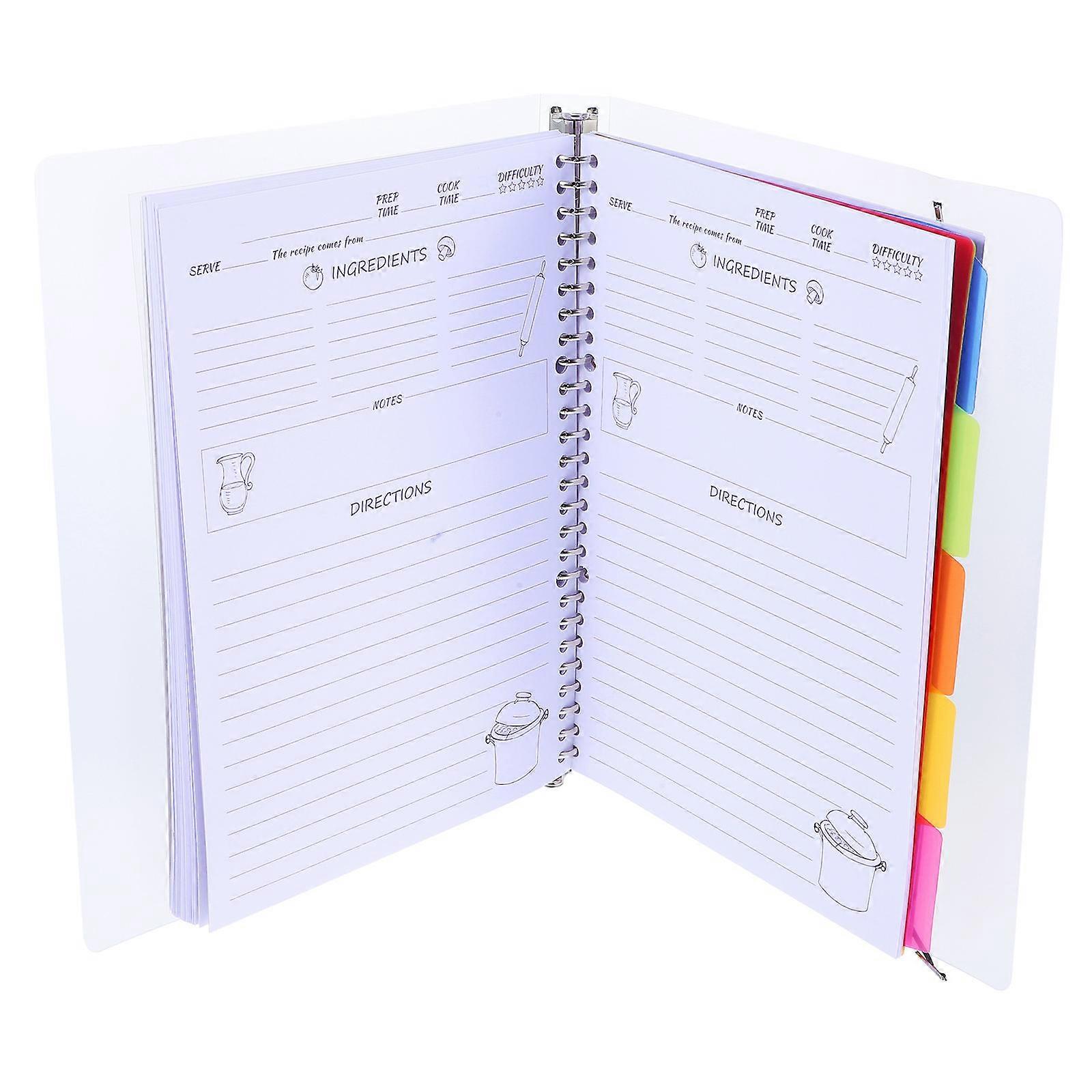 160-Pages Daily Recipe Planner Record Book for Meal Planning Spiral Notebook