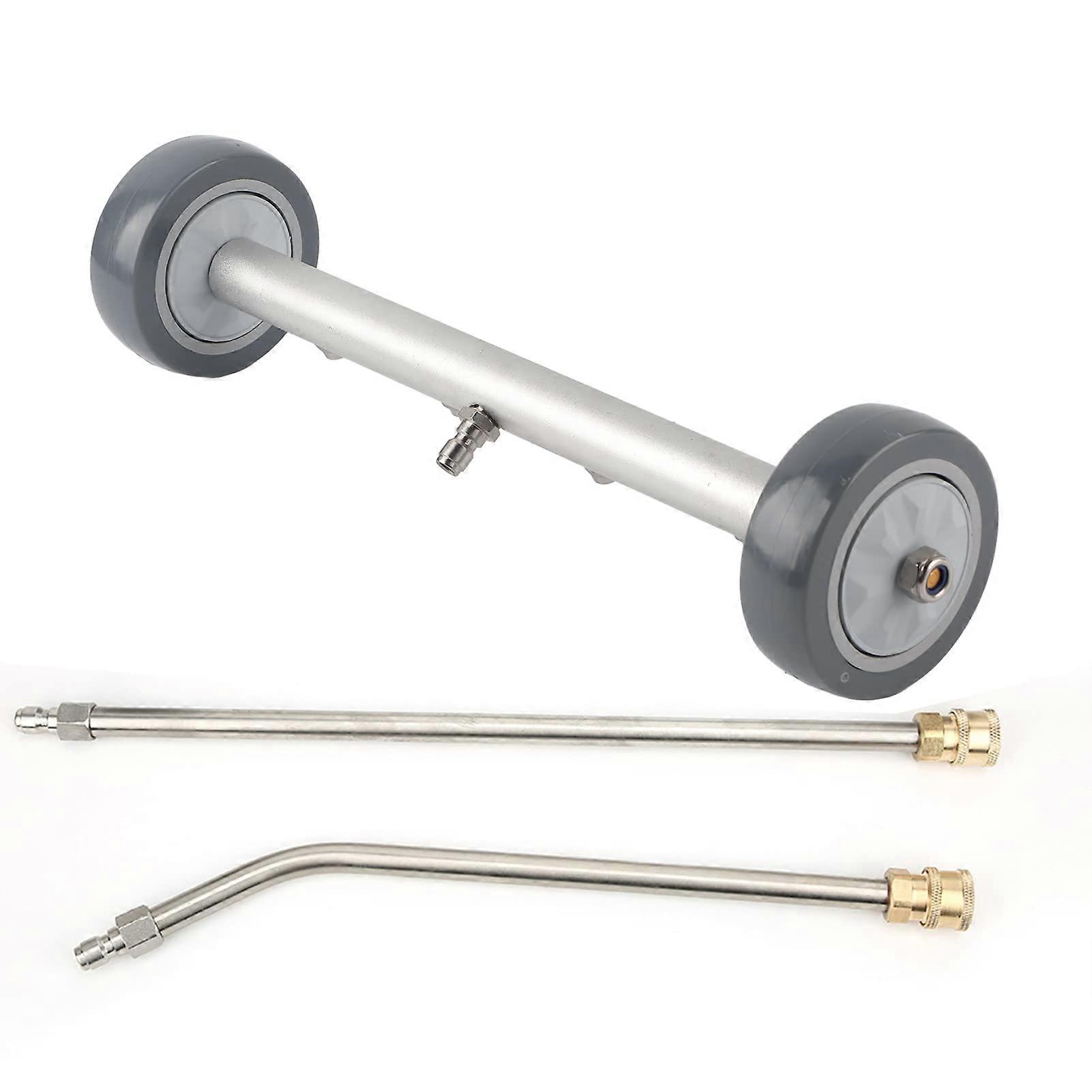 Undercarriage Pressure Washer Water Broom with 360° Rotating Rollers and Quick Connect Setup