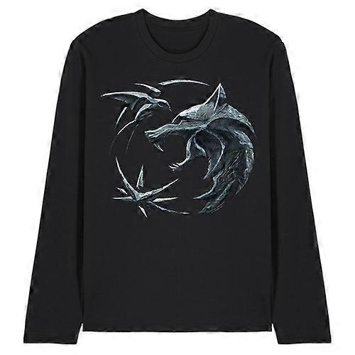 T-shirt à manches longues unisexe adulte The Witcher avec emblème du destin