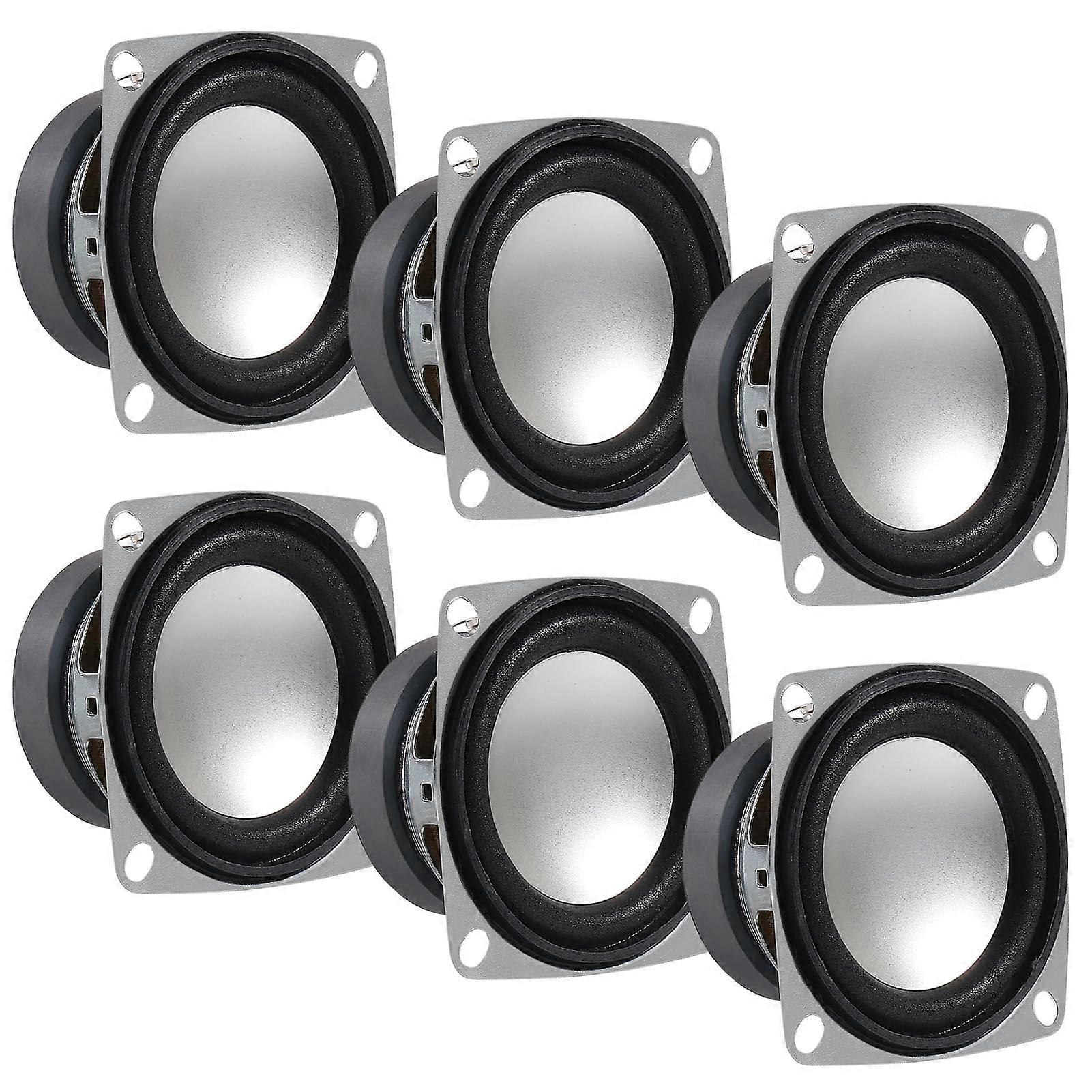 6Pcs 2 Inch 4 Ohm 3W Full Range Audio Speaker Set with Clear Balanced Sound for DIY Projects