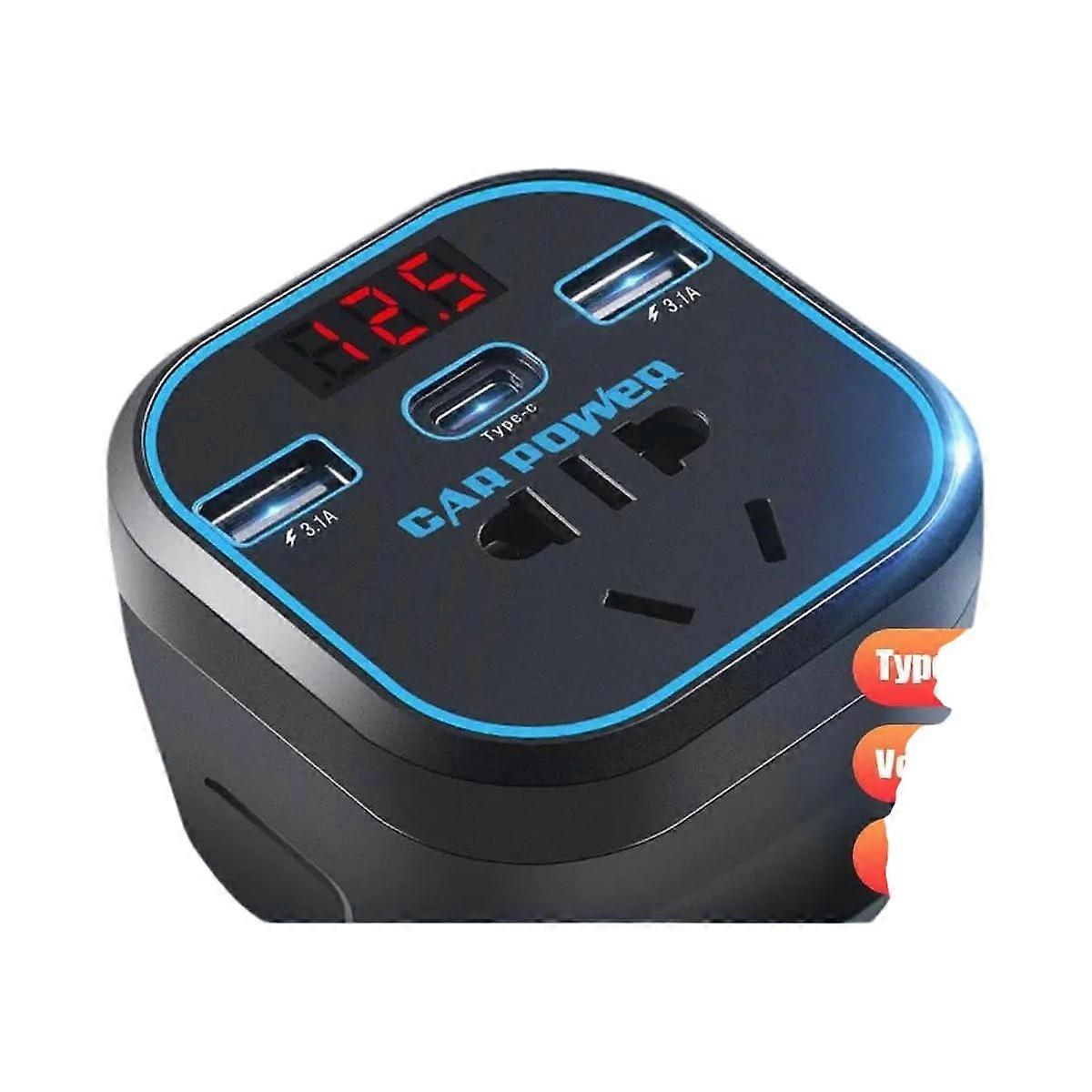 Car Power Inverter 12V 24V to 220V Converter for MultiDevice Use with Durable HeavyDuty Build