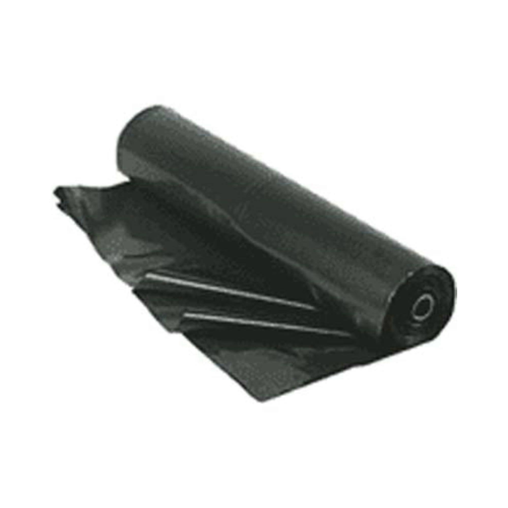 12x100 Black Plastic Sheeting 4 Mil Heavy Duty Poly Roll for Large Coverage and Privacy