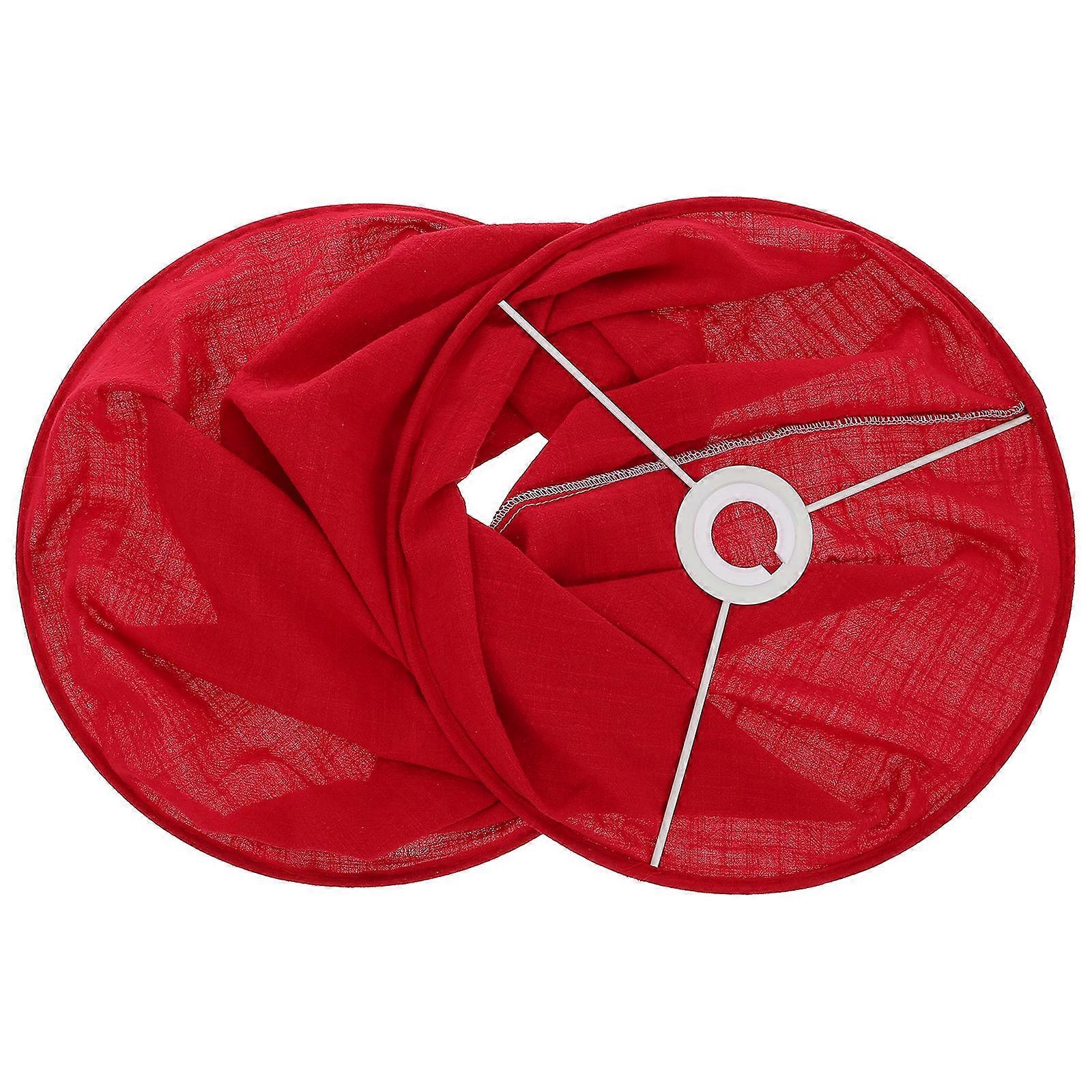 5Pcs Folding Cloth Lampshade for Decor Red Hanging Pendant Ceiling Light