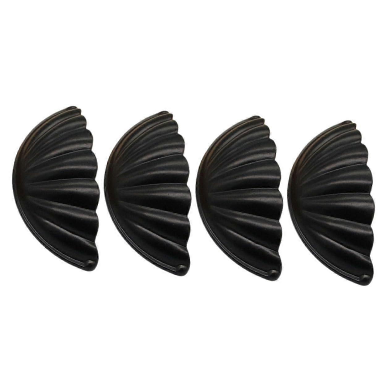 4Pcs Vintage Shell Cabinet Knobs Durable Alloy Drawer Pull Handles for Dresser Closets and Cabinets