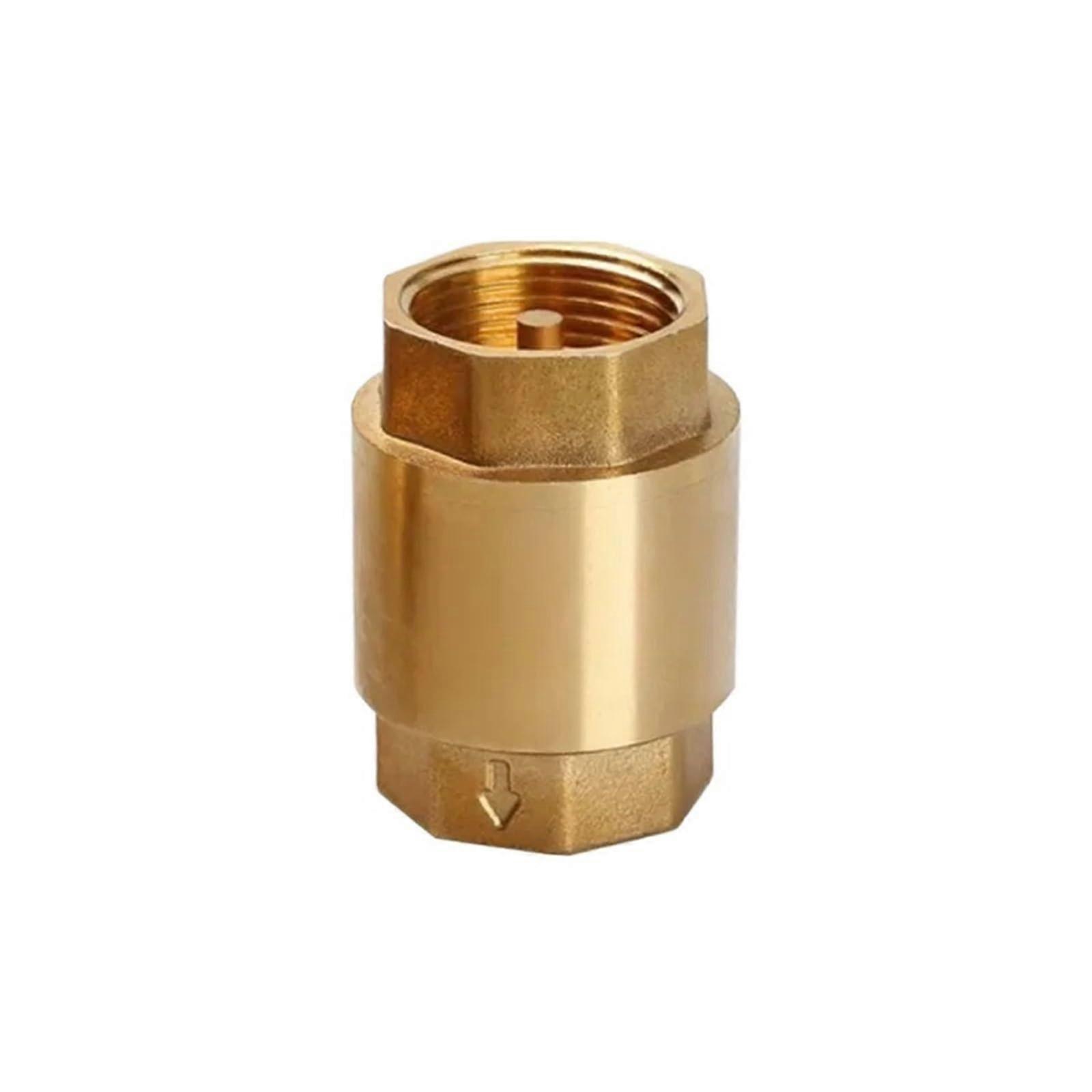 3/4 Inch Brass Inline Spring Check Valve for Water Pump with Automatic Backflow Prevention