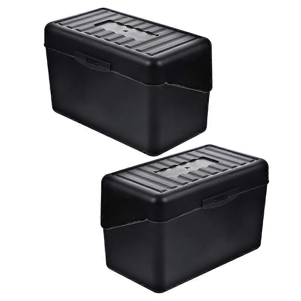 Business Card Holder Box for Storage 4Pcs Portable Office Cards Organizer