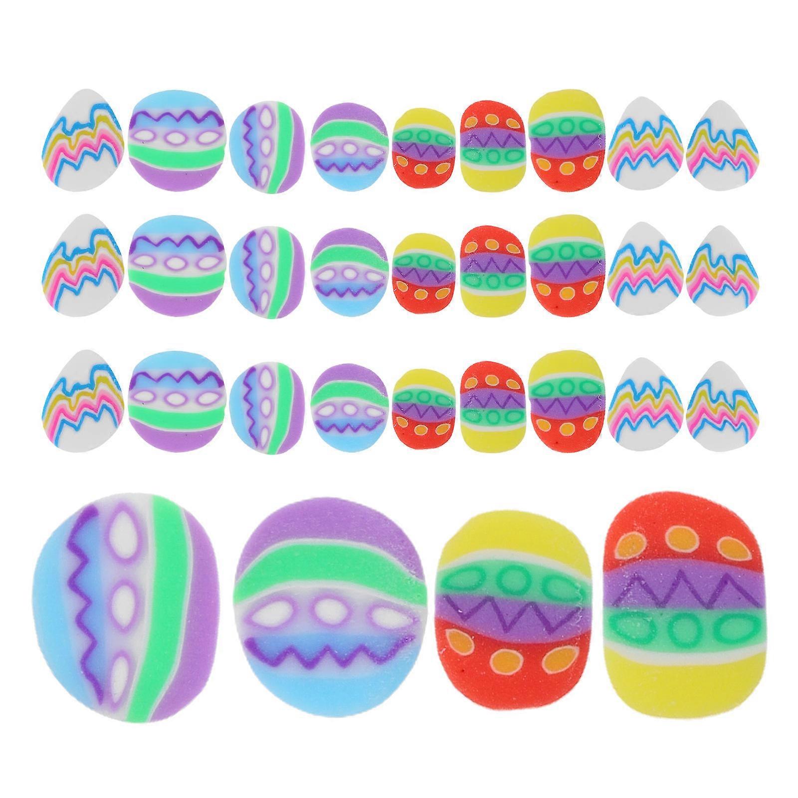 Handmade Polymer Clay Beads for Jewelry Making Easter Egg Design 10Packs