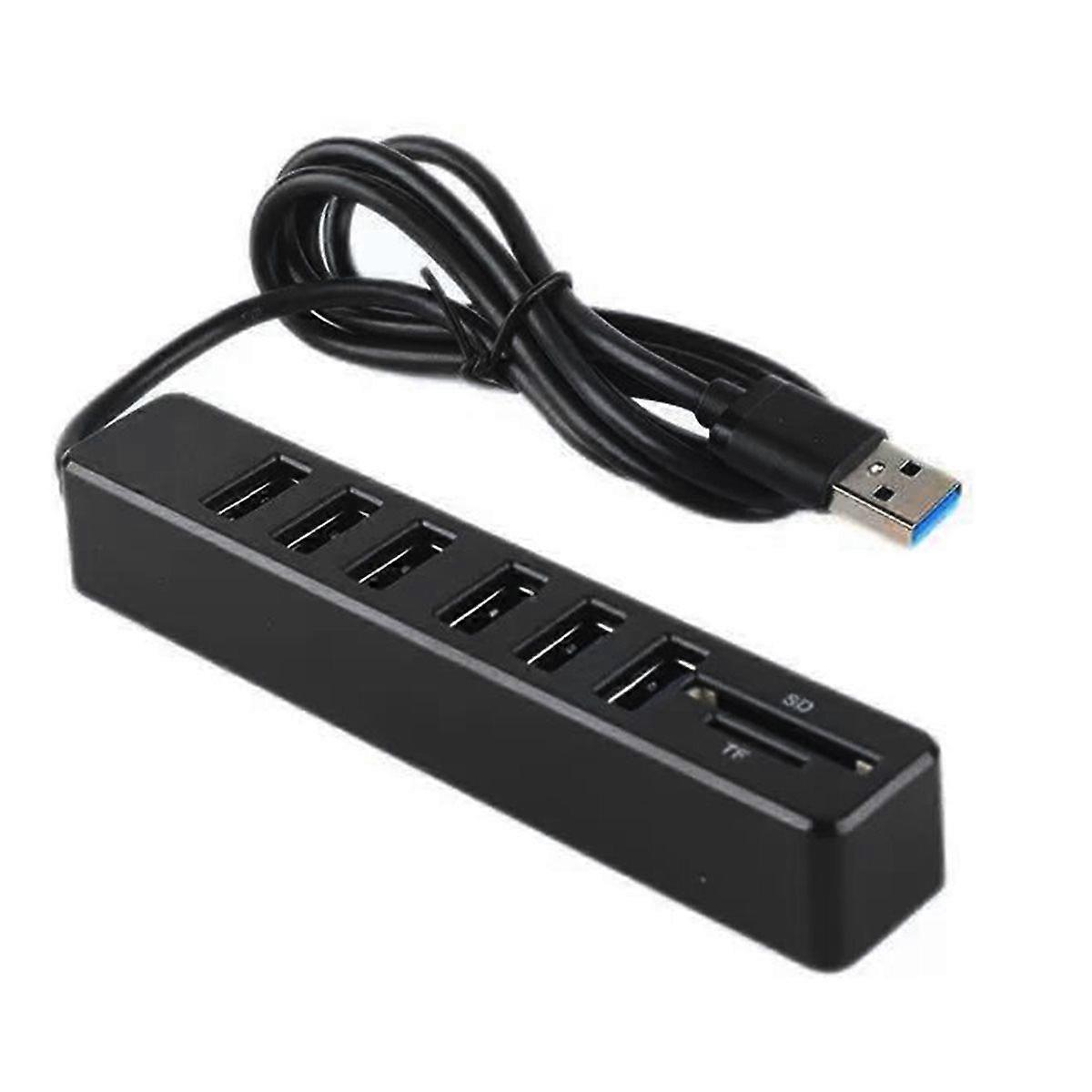 USB 2.0 HUB Cable Splitter Converter USB Disk TF SD Card Integrated Reader Extend Adapter Data Tran