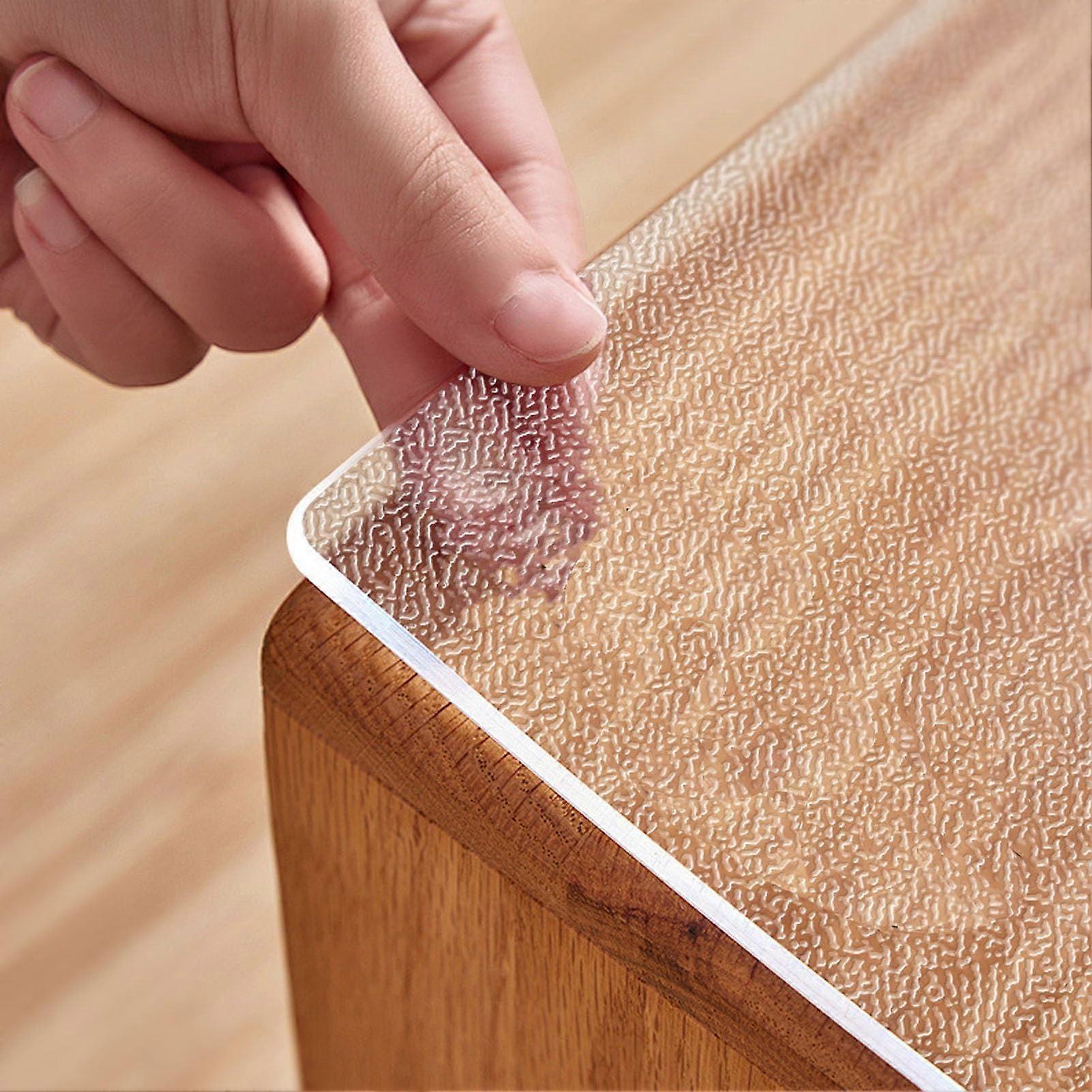 Clear PVC Table Protector Waterproof HeatResistant Rectangular Clear Table Cover 3.0mm 50x100