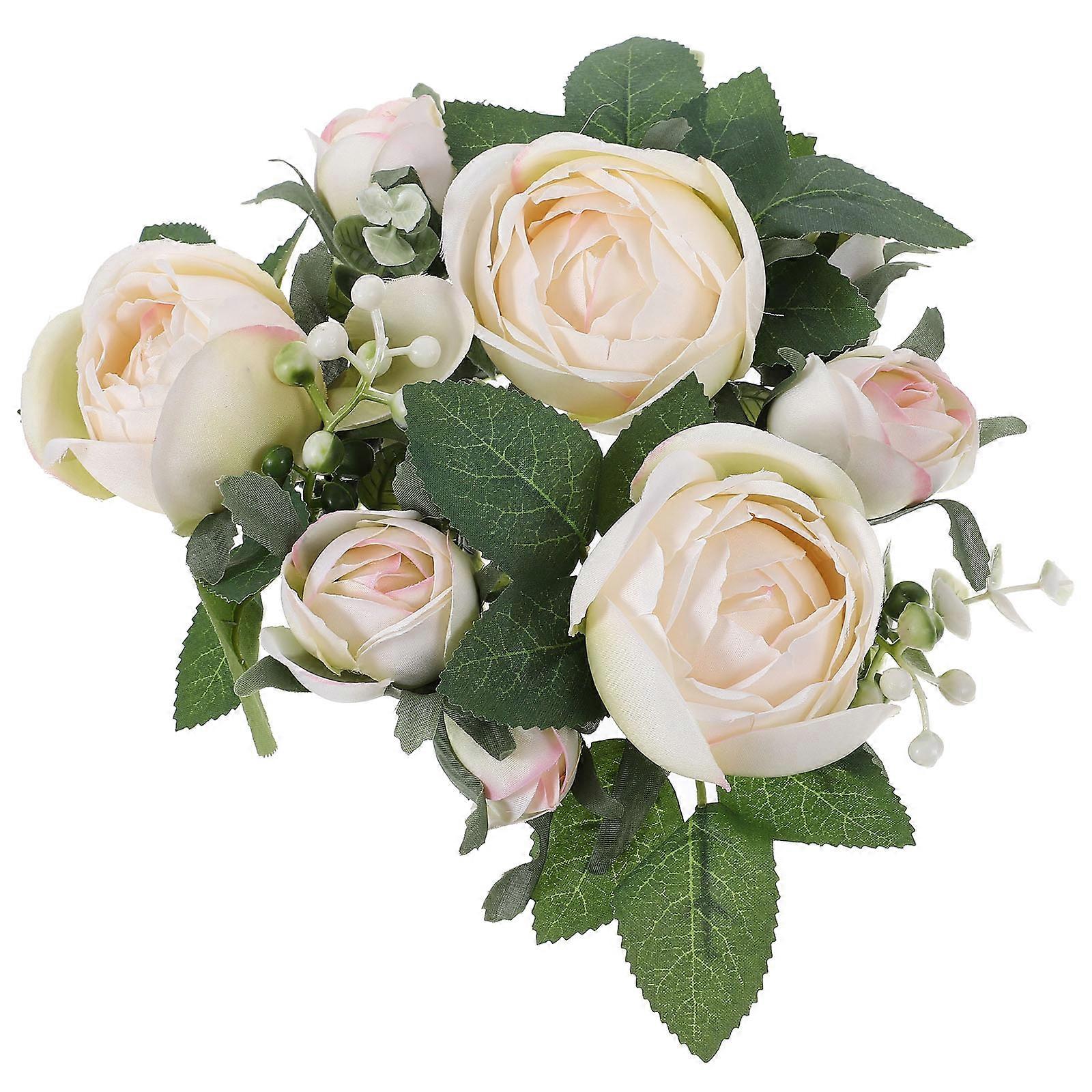 Wedding Decorations Artificial Rose Candle Ring for Table Centerpiece