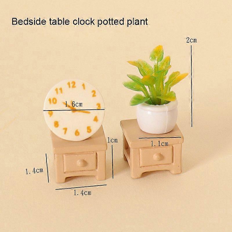 1/12 Dockhus Mini Möbelset Dockhus Vardagsrum Sovrum Dekoration