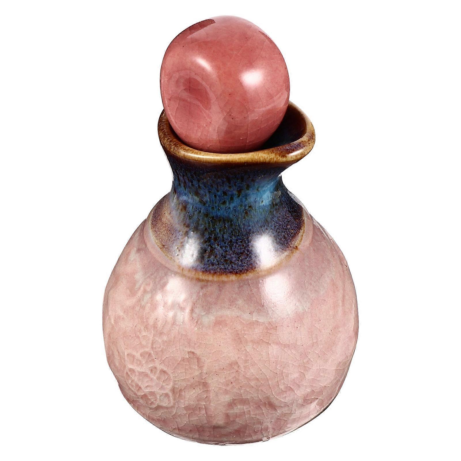 Ceramic Perfume Essential Oil Bottle for Applying Liquid 2Sets Pink