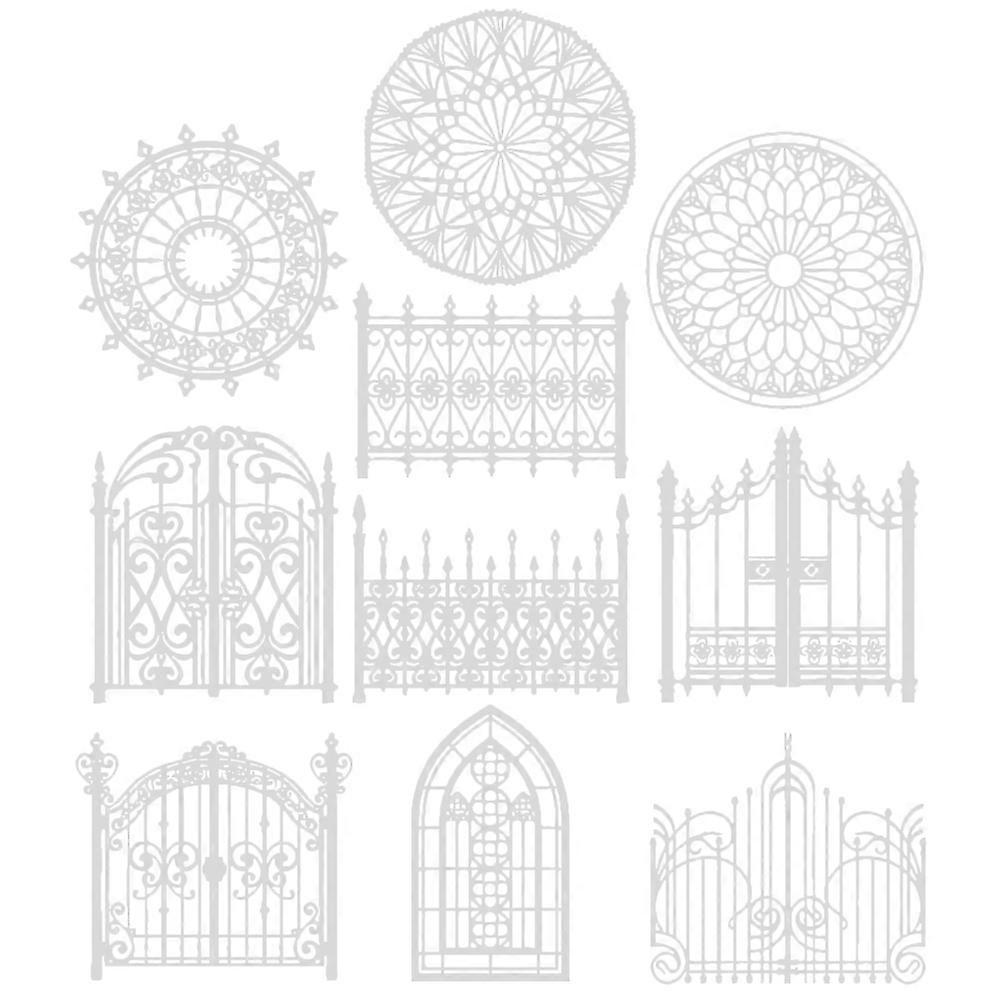 Decorative Material Lace Paper Flower Window Leaf Paper for Decor 10Pcs