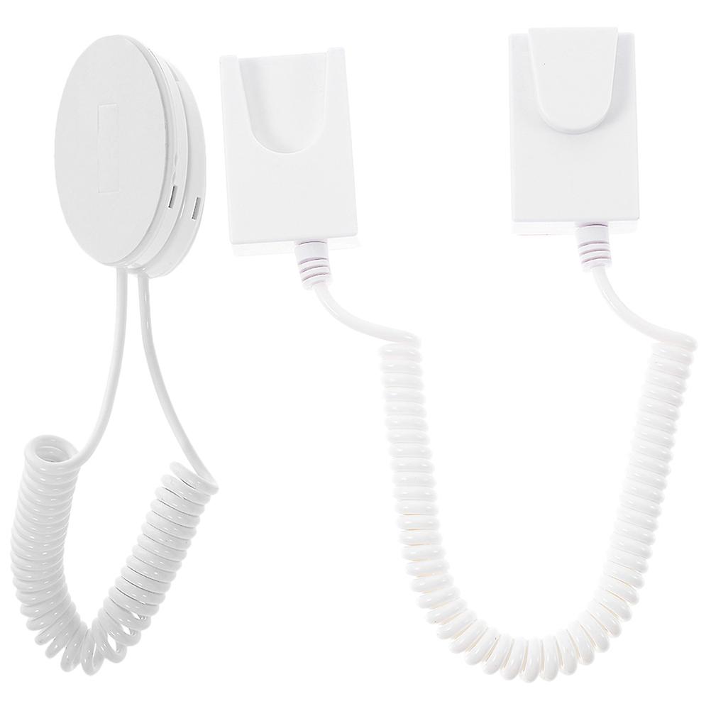 Remote Control Tether Security Lock Cable for Protection Use 2Pcs White Plastic