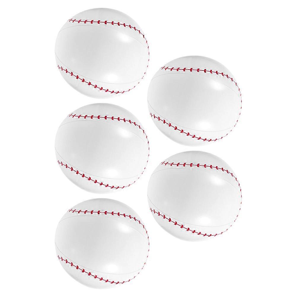 White Inflatable Baseball Beach Ball Pool Toy for Fun Summer 25Pcs Kit