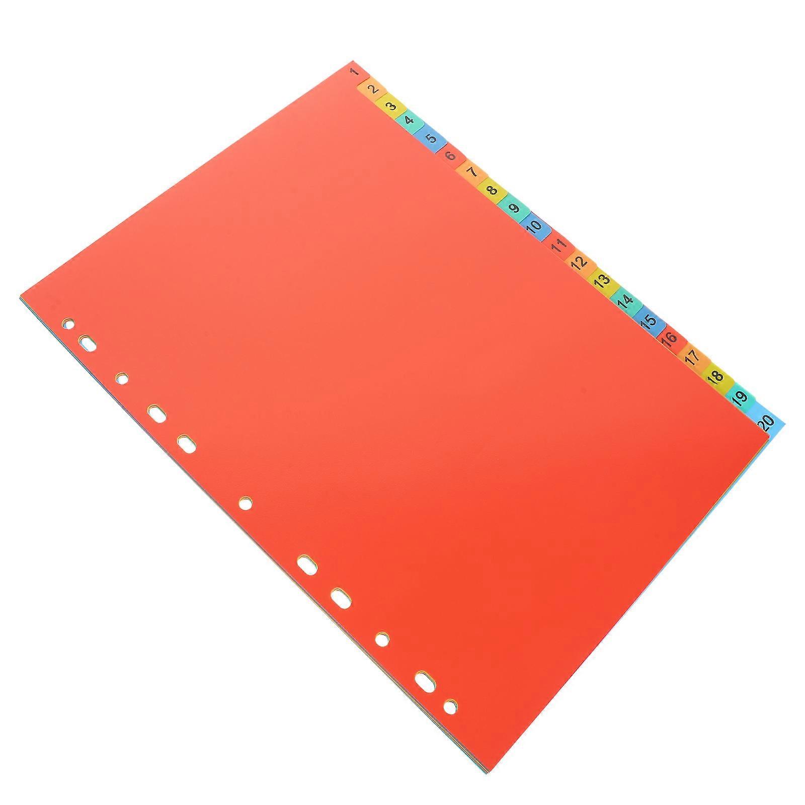 Binder Dividers for Binder Office Use 100 Sheets Orange Divider