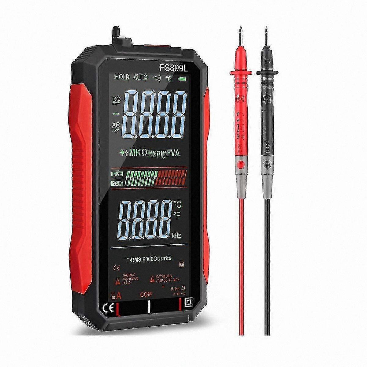 USB Multimeter with 4.8" LCD Screen, Measures Voltage, Capacitance, Resistance, Frequency