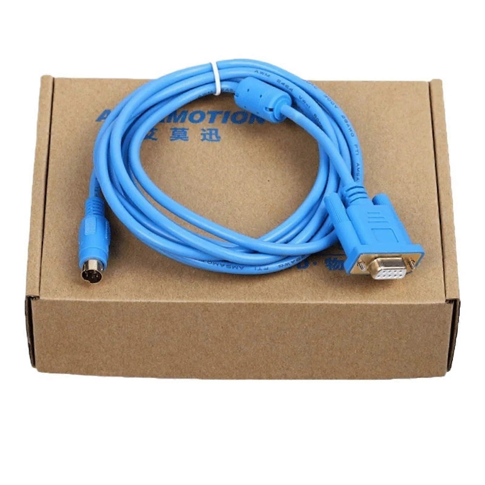 PLC HMI Programming Cable 2m Black for Mitsubishi FX Series and TK6070 Touch Screen