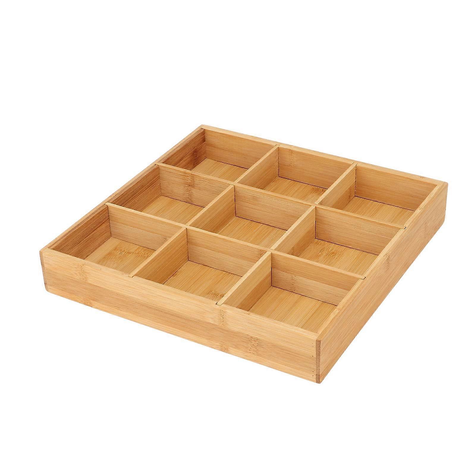 Snack Serving Tray with 9 Slots, Removable Dividers, MultiCompartment Fruit Platter for Parties