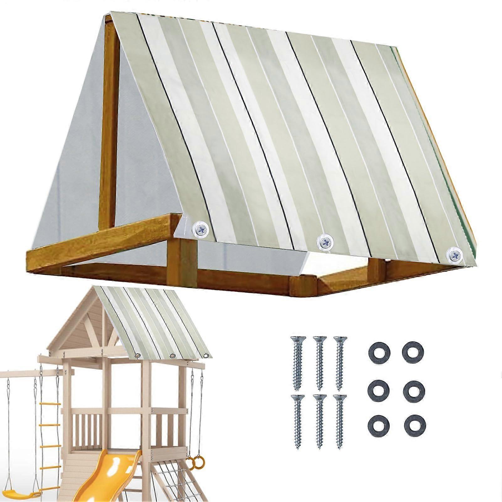 Waterproof UV Resistant Swing Set Canopy Cover for Outdoor Playground Replacement Roof