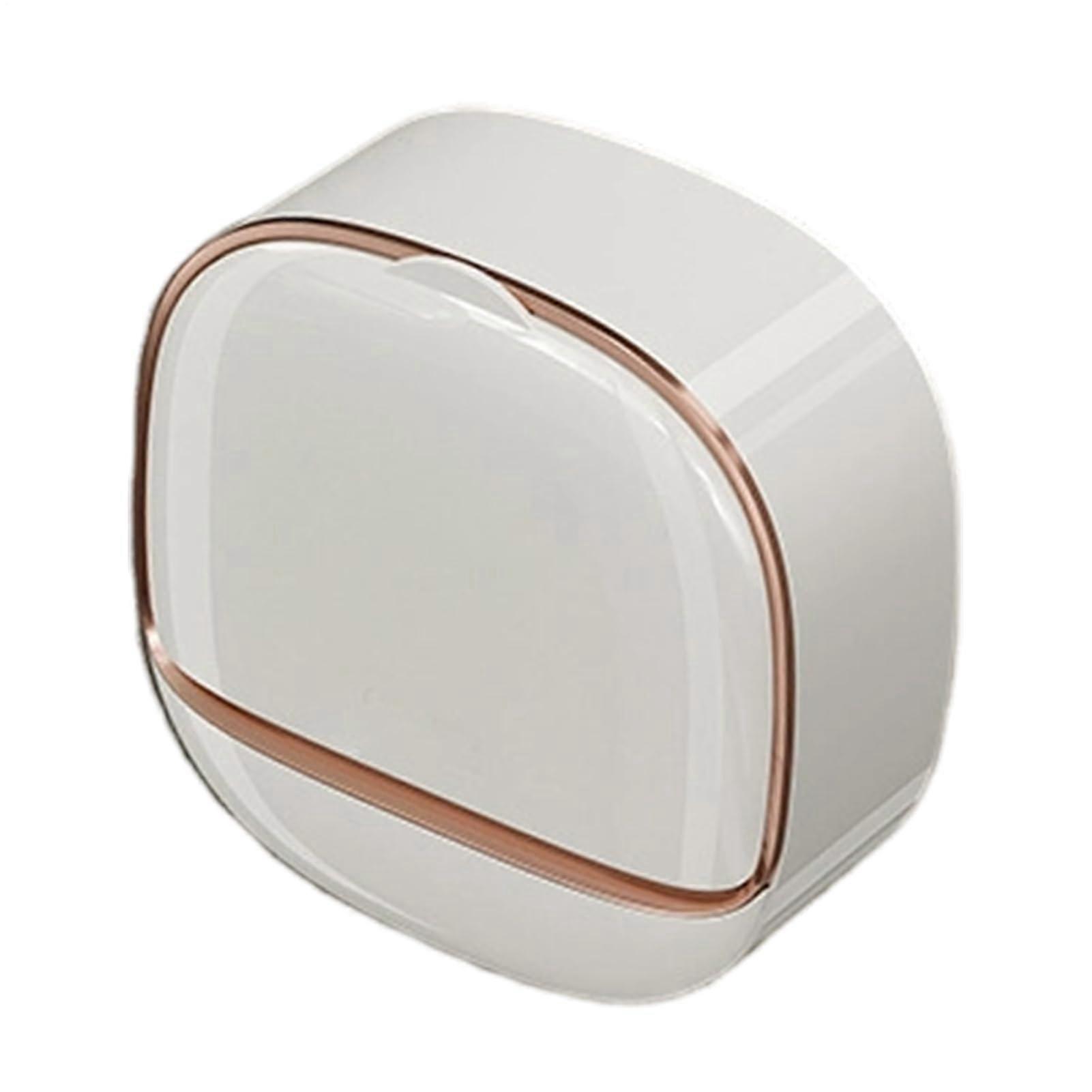 Wall Mounted Soap Dish with Drain, Adhesive Holder for Bathroom Kitchen Sink, Damage and Space Saving