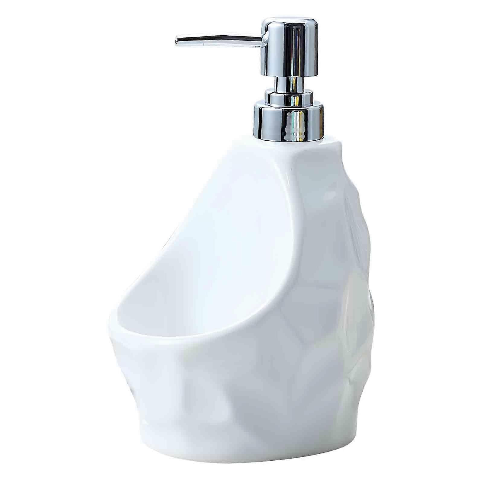 White Ceramic Foaming Soap Dispenser 23oz with Pump for Bathroom and Kitchen Easy Refill