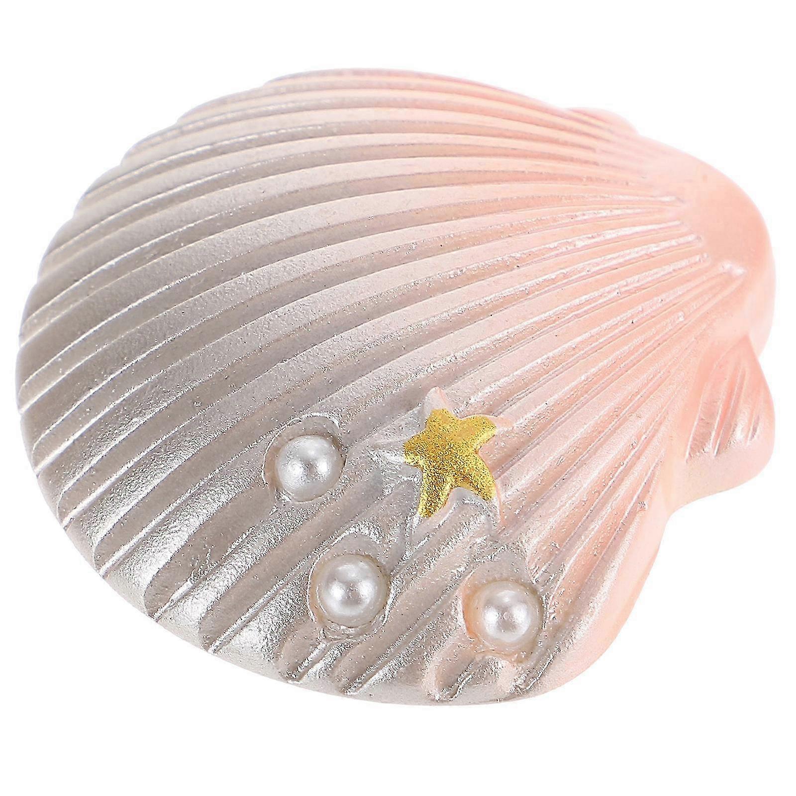 Resin Simulated Shell Ornament for Fridge Decor Pink Shell Accessory