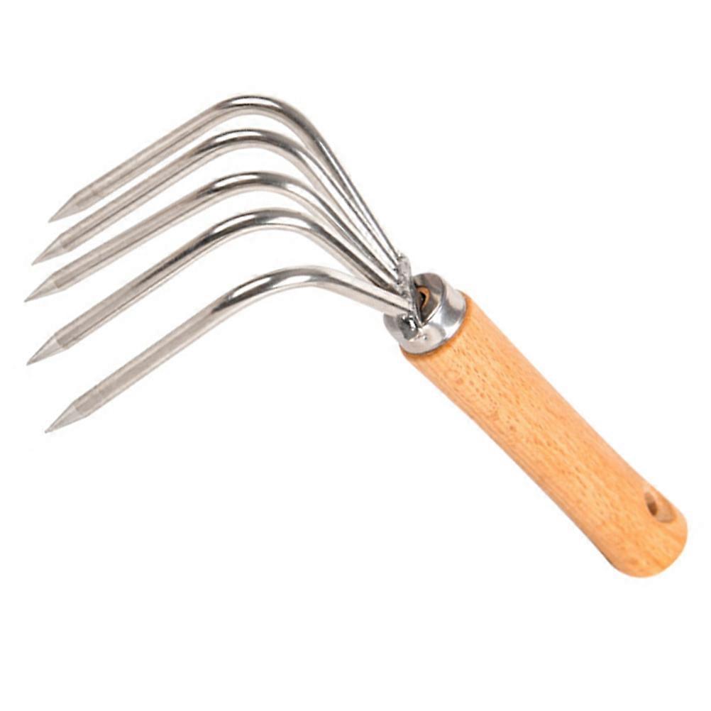 Beach Rake Durable Hand Tool for Shell Digging with 5-Tooth Claw Design