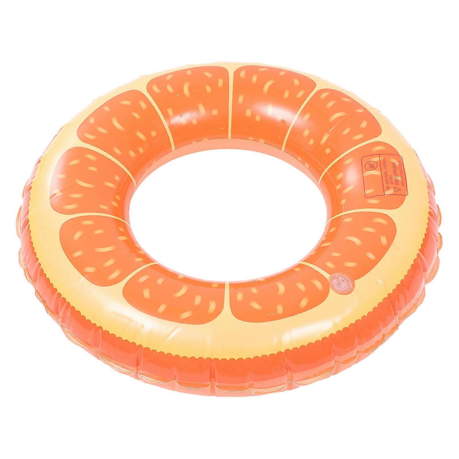 Orange Design Inflatable Swim Ring for Outdoor Use