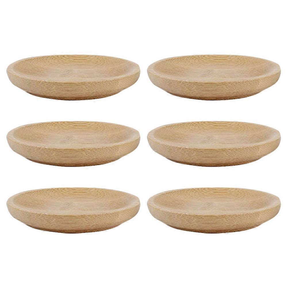 Dipping Dishes For Serving Condiments Designed For General Users 6Pcs Small Square Bamboo Construction