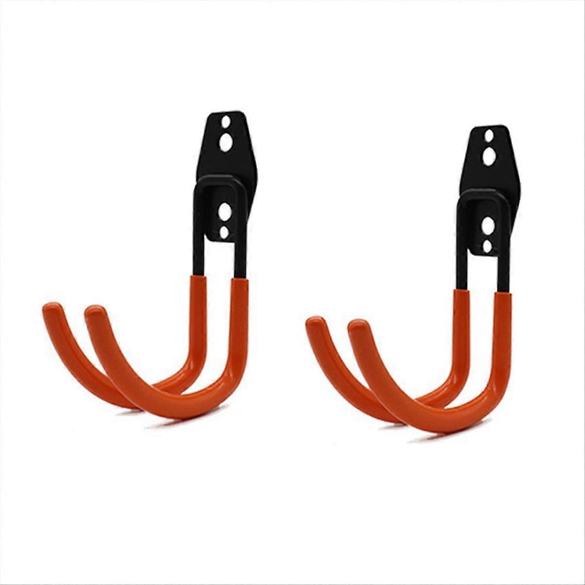 with Wall-Mounted Bow Frames Storage and Hooks Orange