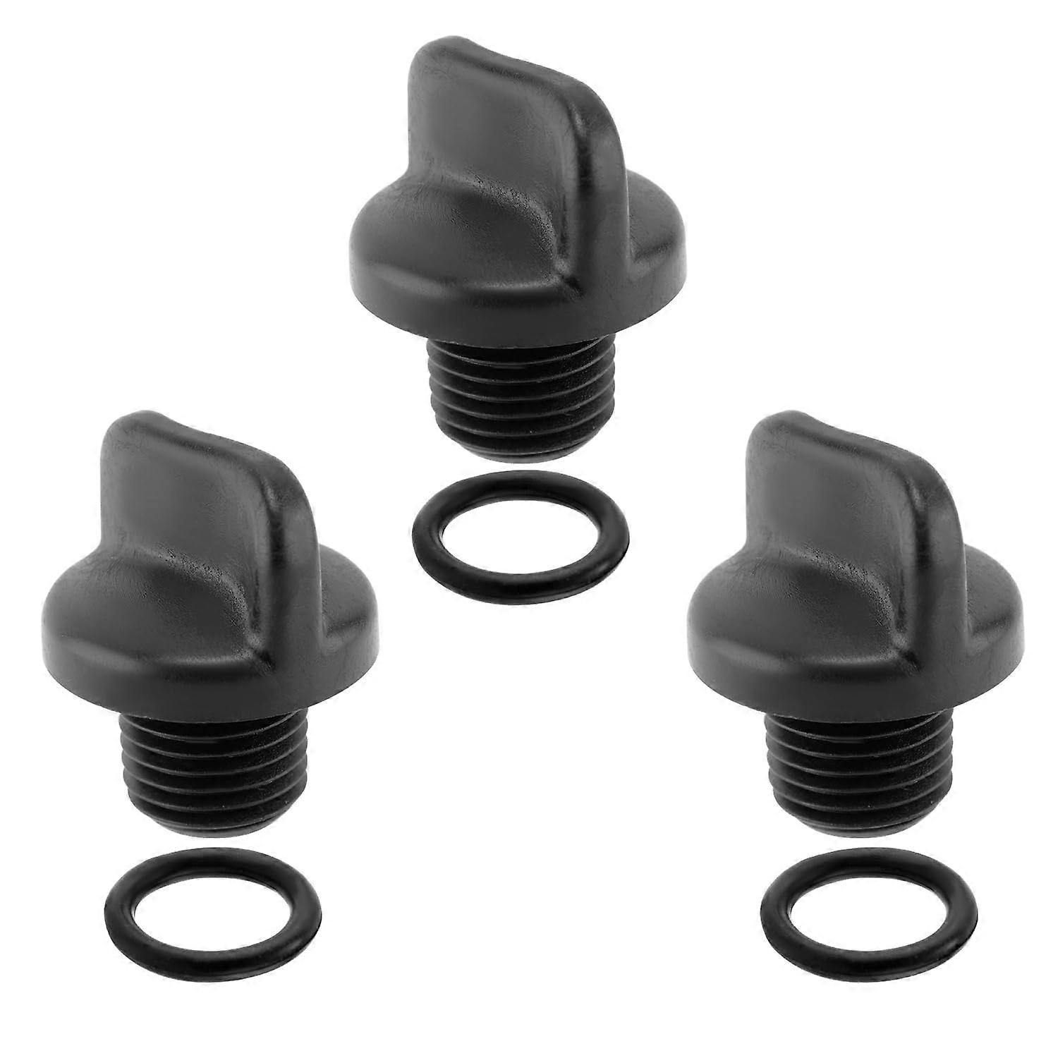 3pcs Pool Pump Drain Plug Kit with Seals, Plastic Pool Filter Plug Replacements for Jandy