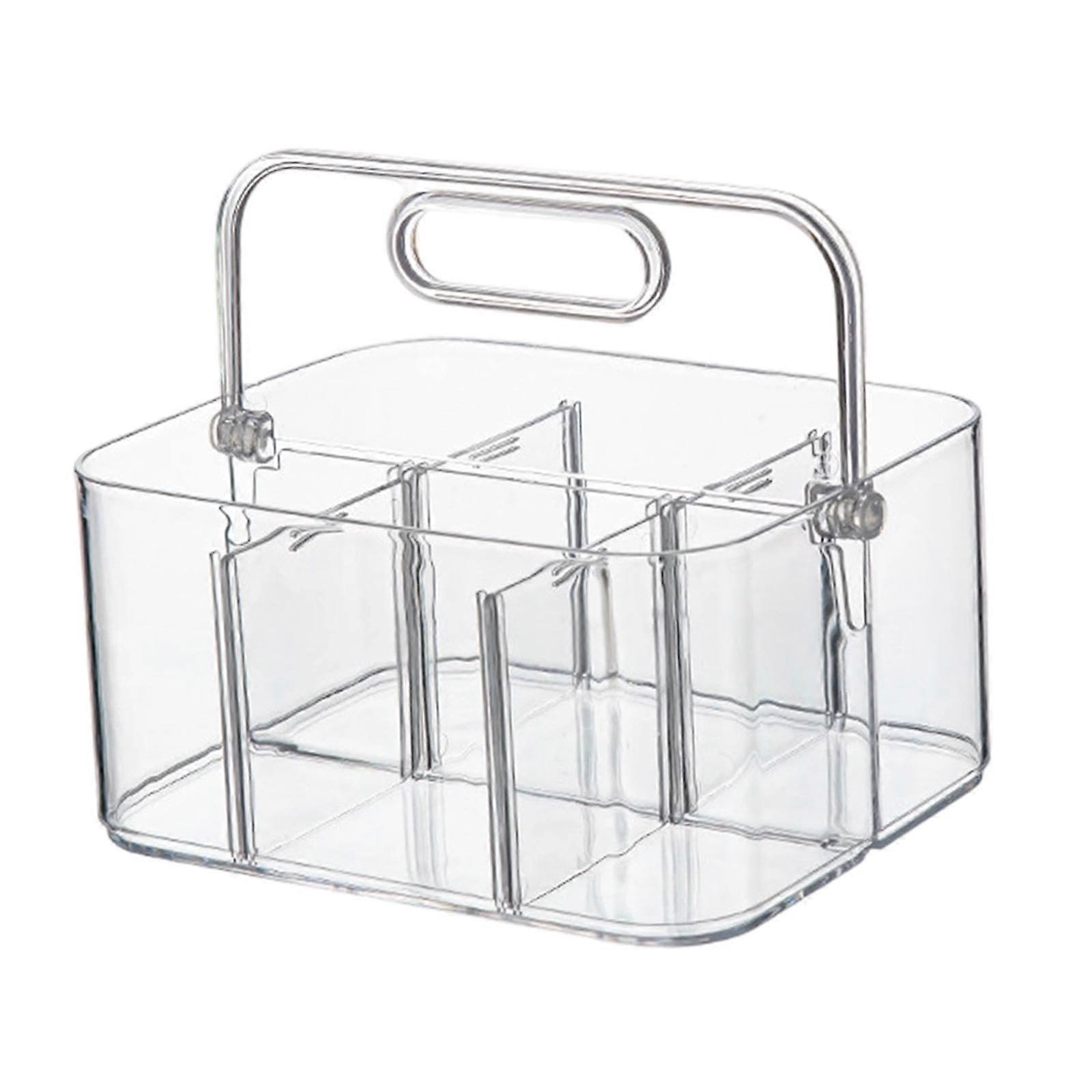 Storage Organizer Bin with Handle, Stackable Basket for Desktop, Kitchen, Cosmetics, 20x16x10cm