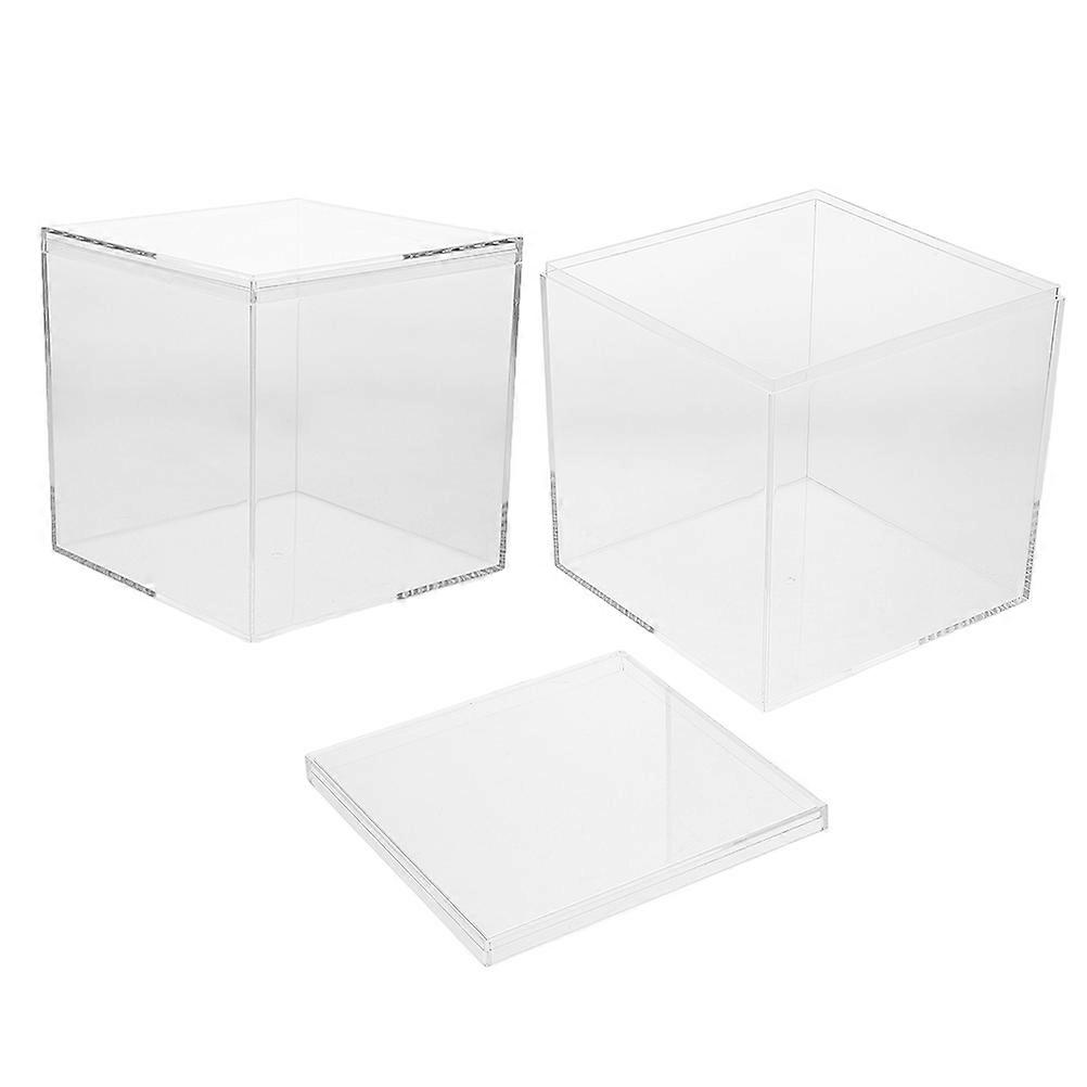 Wedding Container Clear Display Box for Storage 2Pcs